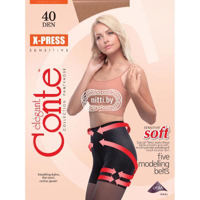Колготки женские CONTE ELEGANT X-PRESS 40, 8С-69СП (mocca, 3)