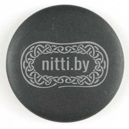 Пуговица пластиковая черного цвета на ножке Dill 20 мм