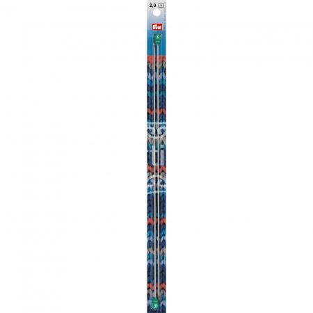 Спицы прямые алюминиевые с наконечниками Prym 2 мм / 35 см