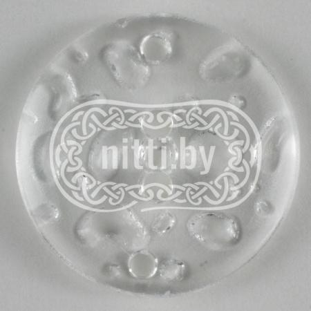 Пуговица пластиковая прозрачная с двумя отверстиями Dill 15 мм