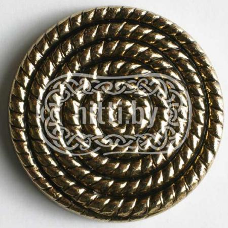 Пуговица пластиковая античное золото на ножке Dill 19 мм