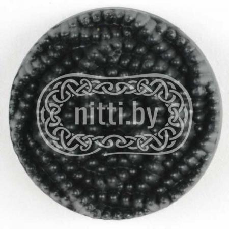 Пуговица пластиковая черного цвета на ножке Dill 23 мм