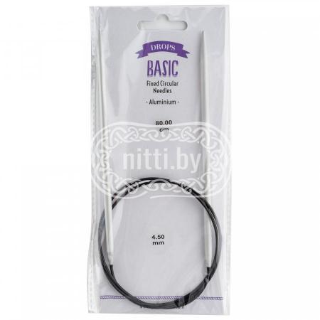 Спицы круговые алюминиевые DROPS Basic 4,5 мм / 80 см