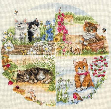 Набор для вышивания Anchor - Cats and Seasons