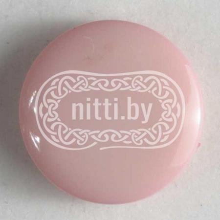 Пуговица пластиковая розового цвета на ножке Dill 15 мм
