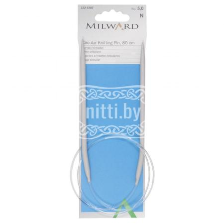 Спицы круговые алюминиевые Milward 5 мм / 80 см