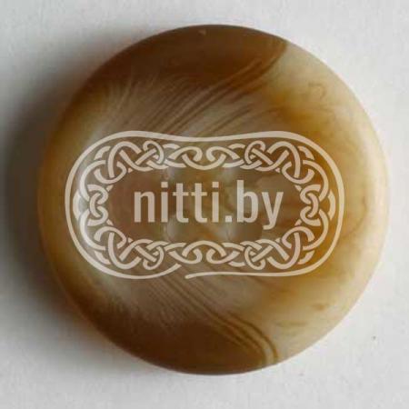 Пуговица пластиковая коричневого цвета с четырьмя отверстиями Dill 20 мм