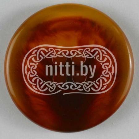 Пуговица пластиковая коричневого цвета с двумя отверстиями Dill 15 мм