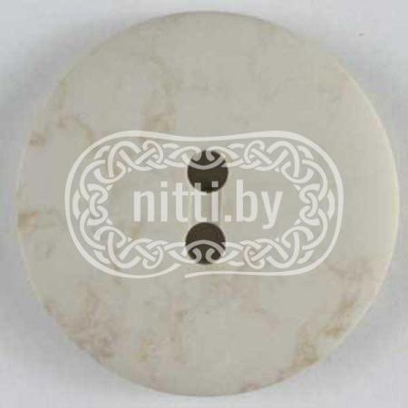 Пуговица пластиковая бежевого цвета с двумя отверстиями Dill 18 мм