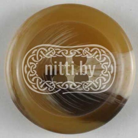 Пуговица пластиковая бежевого цвета с четырьмя отверстиями Dill 20 мм 