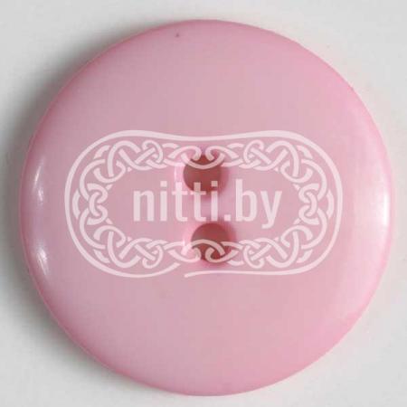 Пуговица пластиковая розового цвета с двумя отверстиями Dill 23 мм