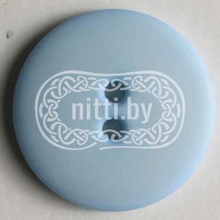 Пуговица пластиковая матовоготголубого цвета с двумя отверстиями Dill 18 мм