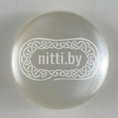 Пуговица пластиковая белого цвета на ножке Dill 14 мм