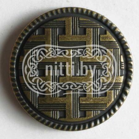 Пуговица пластиковая старинное олово на ножке Dill 15 мм