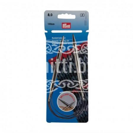 Спицы круговые латунные Prym 8 мм / 100 см