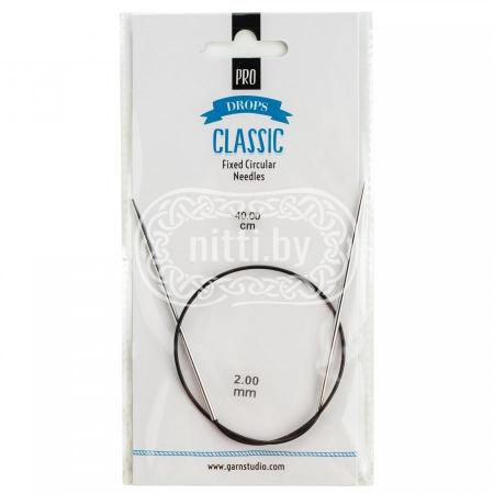 Спицы круговые латунные DROPS Pro Classic 2,0 мм / 40 см 