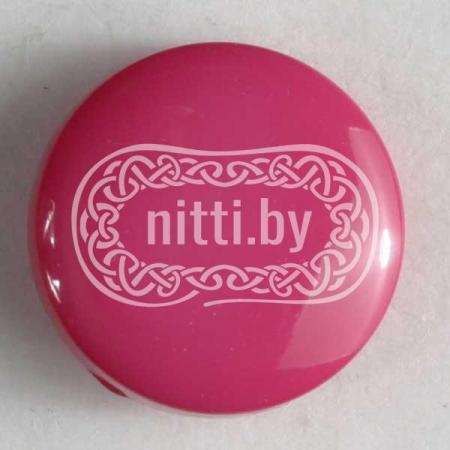 Пуговица пластиковая ярко-розового цвета на ножке Dill 15 мм