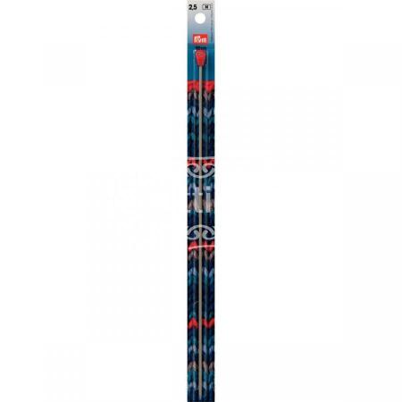 Крючок для вязания тунисский алюминиевый с наконечником Prym 2,5 мм / 30 см