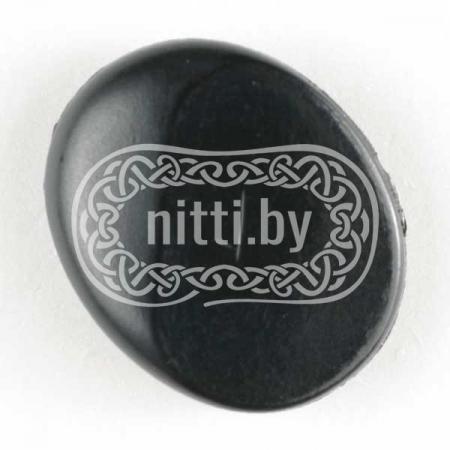 Пуговица пластиковая овальной формы черного цвета Dill 11 мм 