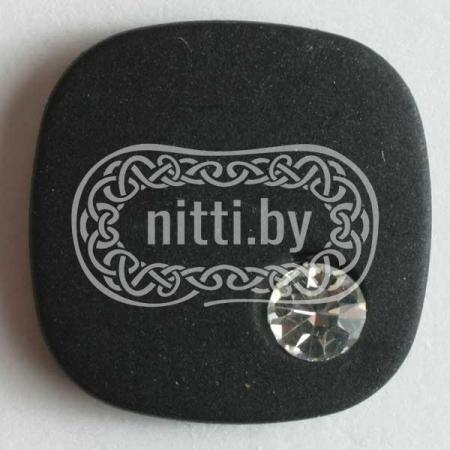 Пуговица пластиковая со стразой Dill 14 мм 