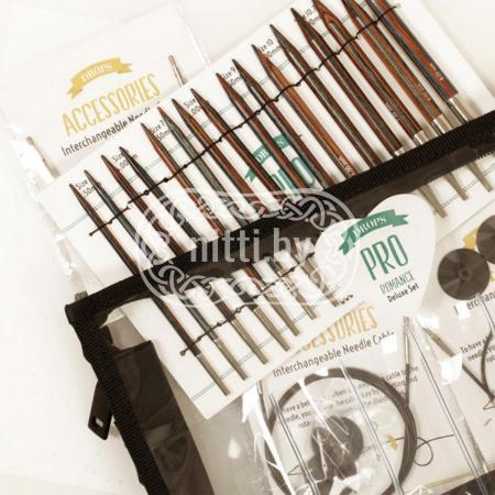 Набор спиц круговых съемных деревянных длинных (3,5- 8,0 мм) DROPS Pro Romance Deluxe