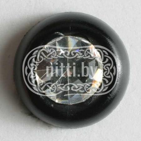 Пуговица пластиковая со стразой Dill 9 мм