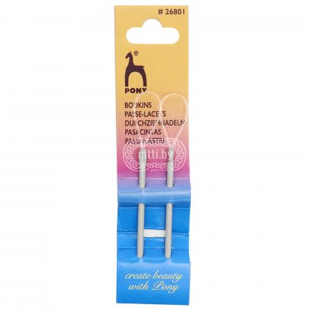 Иглы для вязаных изделий, с петлей, алюминий, 2 шт PONY