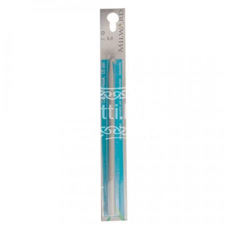 Крючок для шерстяной пряжи алюминиевый с направляющей площадью Milward 5 мм / 15 см
