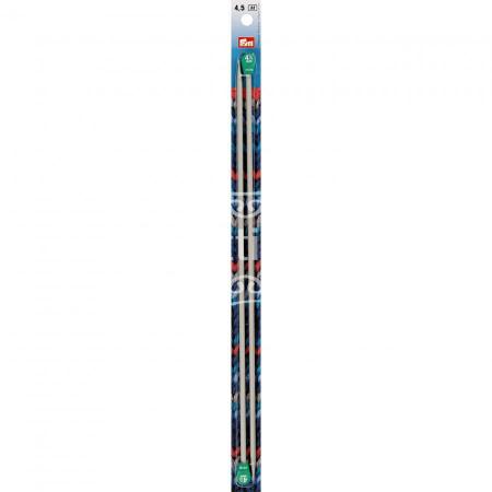 Спицы прямые алюминиевые с наконечниками Prym 4,5 мм / 35 см