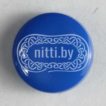 Пуговица пластиковая синего цвета на ножке Dill 15 мм