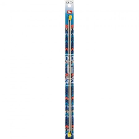 Спицы прямые алюминиевые с наконечниками Prym 3,5 мм / 35 см