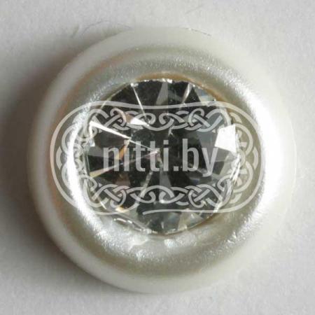 Пуговица пластиковая со стразой Dill 9 мм 