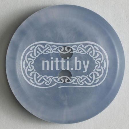 Пуговица пластиковая сиреневого цвета с двумя отверстиями Dill 15 мм