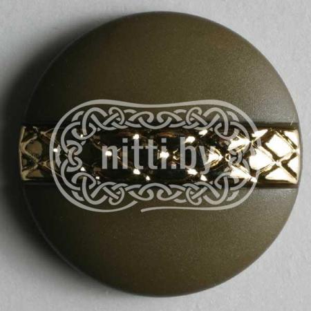 Пуговица пластиковая коричневого цвета на ножке Dill 18 мм