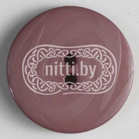 Пуговица пластиковая розового цвета с четырьмя отверсиями Dill 19 мм