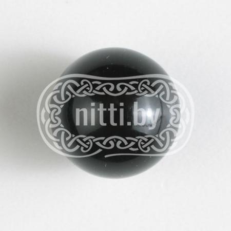 Пуговица пластиковая в виде Бусины черного цвета на ножке Dill 10 мм 