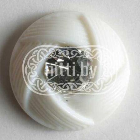 Пуговица пластиковая со стразой Dill 15 мм 