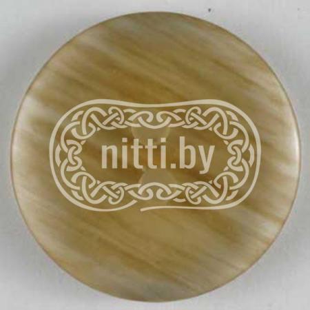 Пуговица пластиковая рябого бежевого цвета с двумя отверстиями Dill 19 мм 