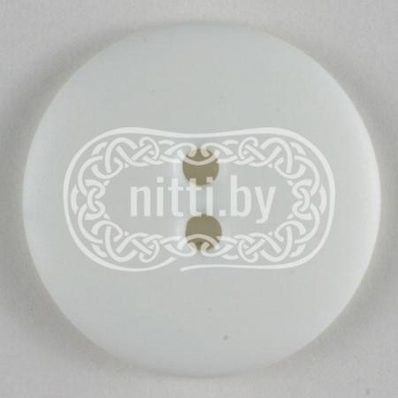 Пуговица пластиковая белого цвета с двумя отверстиями Dill 20 мм