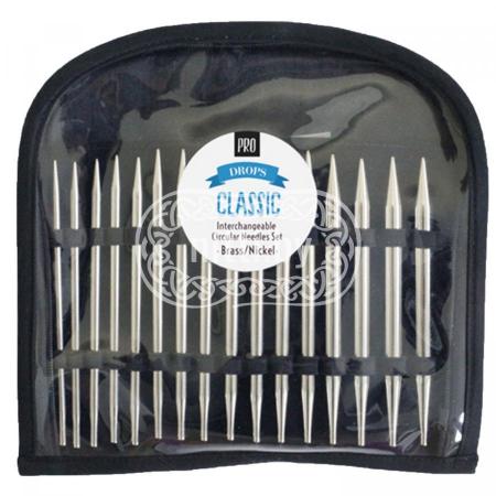 Набор спиц круговых съемных латунных длинных (3,5-8,0 мм) DROPS Pro Classic