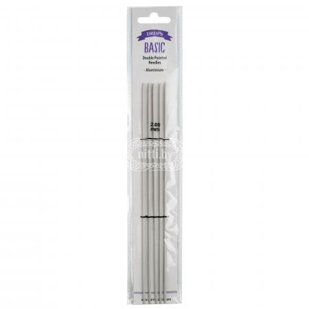 Спицы чулочные алюминиевые DROPS Basic 2,0 мм / 20 см