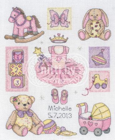 Набор для вышивания Anchor - Girl Birth (sampler)