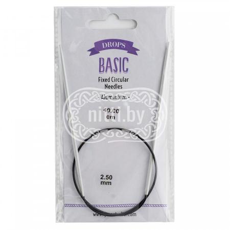 Спицы круговые алюминиевые DROPS Basic 2,5 мм / 40 см