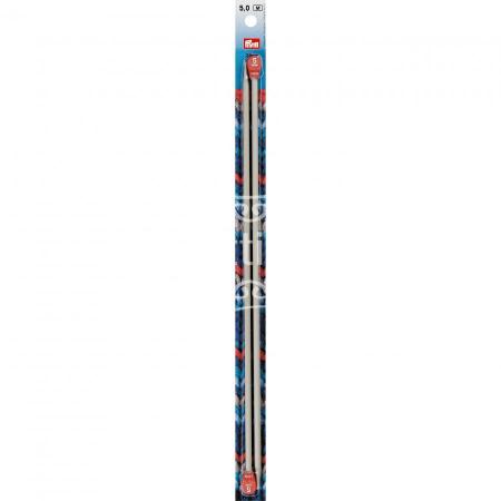 Спицы прямые алюминиевые с наконечниками Prym 5 мм / 35 см