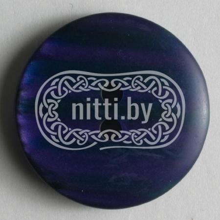 Пуговица пластиковая сиреневого цвета с двумя отверстиями Dill 14 мм 