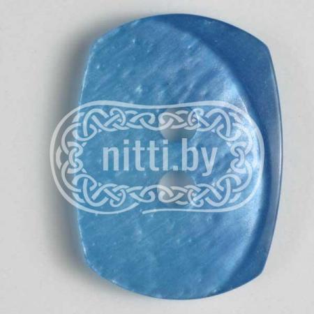 Пуговица пластиковая голубого цвета с двумя отверстиями Dill 15 мм