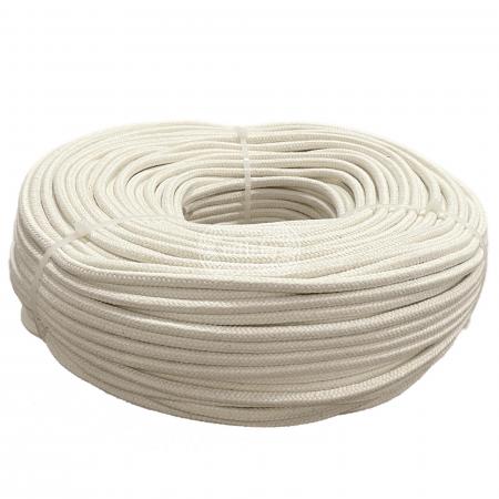 Шнур плетеный хлопковый с сердечником 6мм, 100м