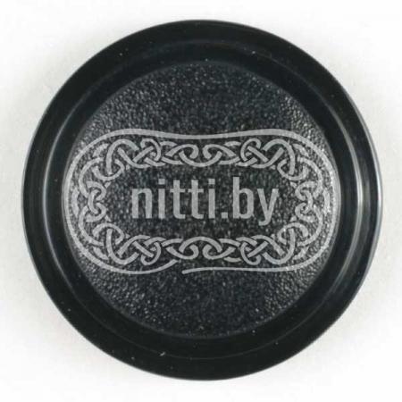 Пуговица пластиковая черного цвета на ножке  Dill 18 мм